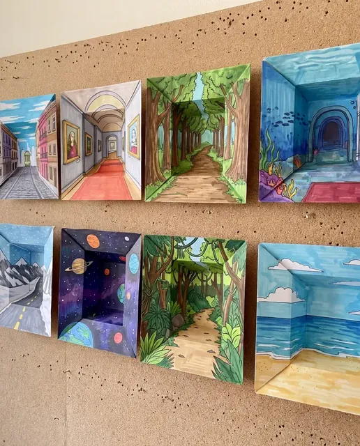 La pared del salón, con toda la clase