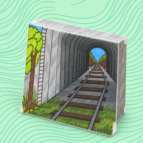 Molde del túnel del tren armado