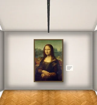Sala con La Gioconda de Da Vinci