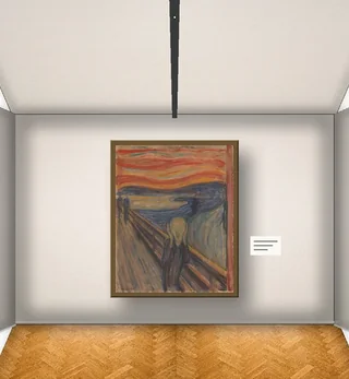 Sala con El grito de Munch