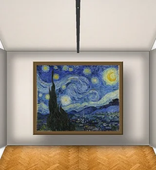 Sala con La noche estrellada de Van Gogh